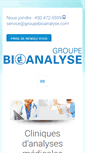 Mobile Screenshot of bioanalyse.ca