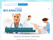 Tablet Screenshot of bioanalyse.ca